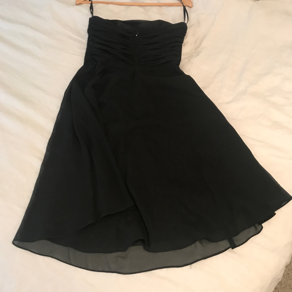 Black Chiffon strapless cocktail dress, 2